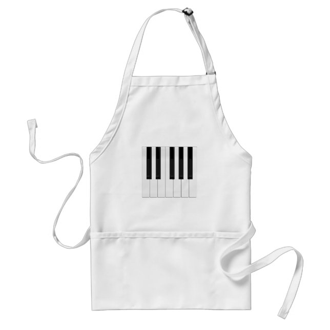 Delantal Teclas de teclado / piano: (Frente)