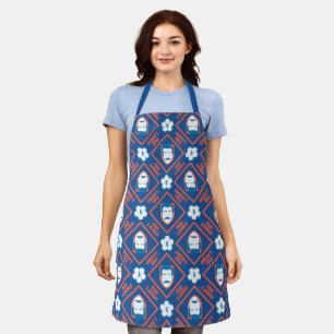 Delantal Ted Lasso   Face and Ball Diamond Pattern