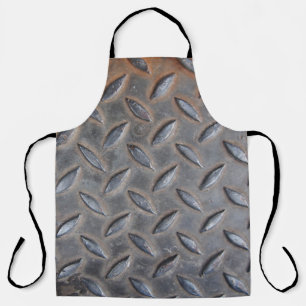 Delantal Tejido metalizado de diamante de grunge, de acero 