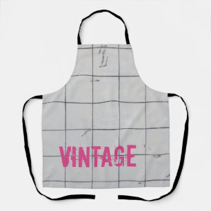 Delantal Tejidos blancos de época estilo retro de los años