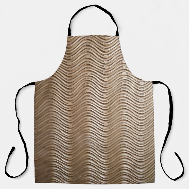 Delantal Tejidos de rayas blancas y grises (Anverso)