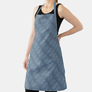Delantal Tela de mezclilla de jeans azul