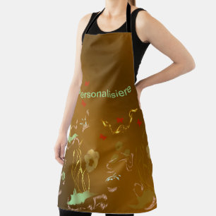 Delantal tela, pañuelo, elegante, festivo, patrón,