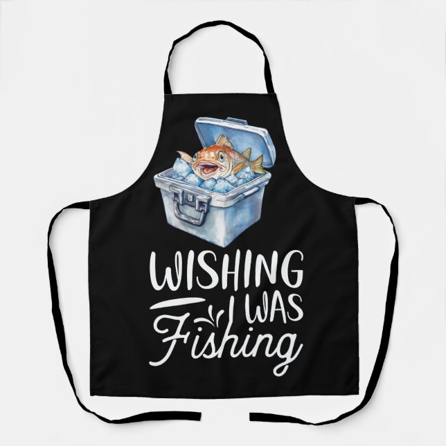 Delantal Tema de la pesca con esqueletos (Anverso)