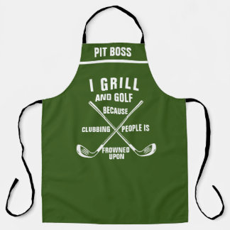 Delantal Tema del golf personalizado: Funny Golf Chef