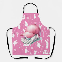 Delantal Tema del Golf Rosa