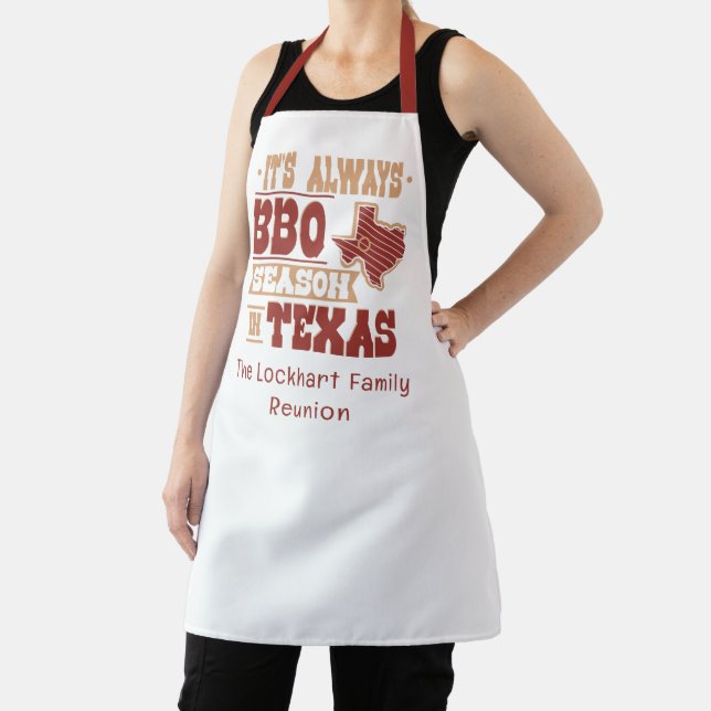 Delantal Temporada de barbacoa de personalizado en Reunión  (in situ)