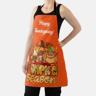 Delantal Temporada de calabaza Personalizar de otoño Texto