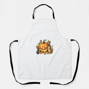 Delantal Temporada de fantasía de la calabaza de gato Hallo