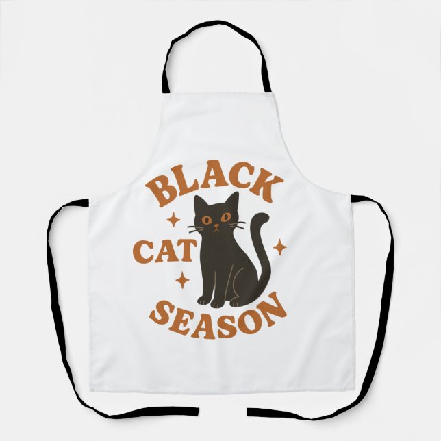 Delantal Temporada de gatos negros (Anverso)