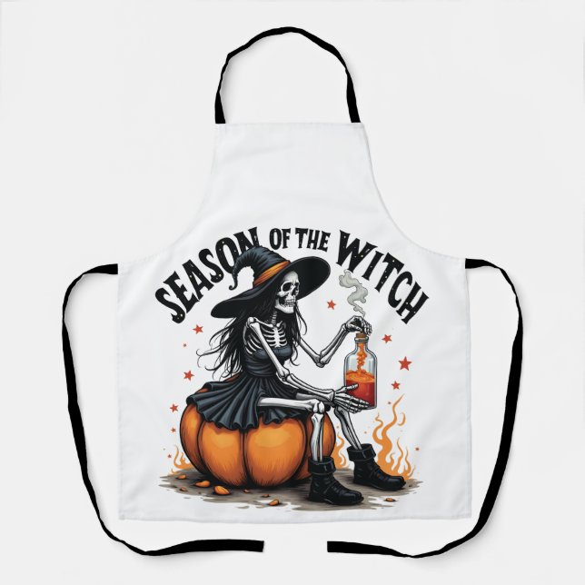 Delantal Temporada de la bruja Tocante Hallowee Wtich (Anverso)