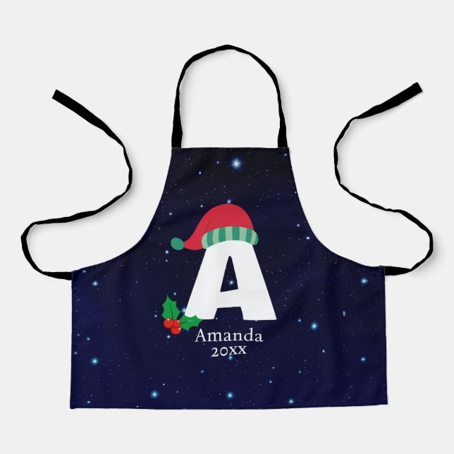 Delantal Temporada de saludos de Navidades de regalo (Anverso)