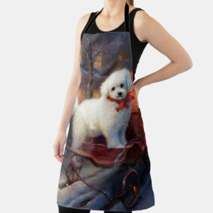 Delantal Temporada festiva de los Navidades Bichon Frise