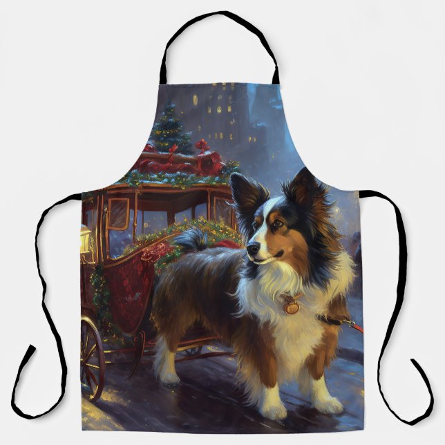 Delantal Temporada festiva de los Navidades Papillon (Anverso)