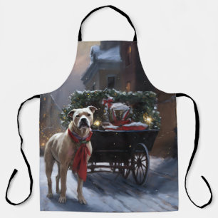 Delantal Temporada festiva de Navidad del Staffordshire Ame