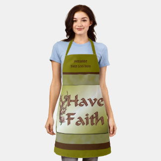 Delantal Tener fe Inspiradora personalizada