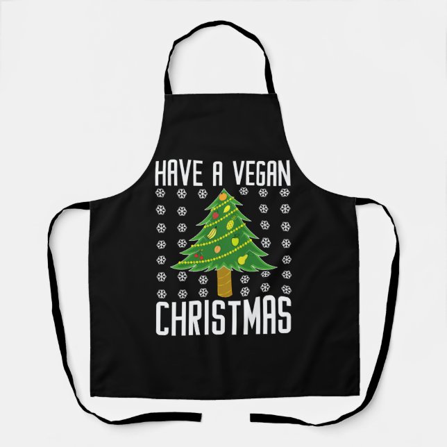 Delantal tener navidades veganos (Anverso)