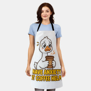 Delantal Tengo Ansiedad Pero El Café Ayuda Divertido