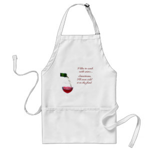 Delantal Tengo gusto de cocinar, con el vino…, S…