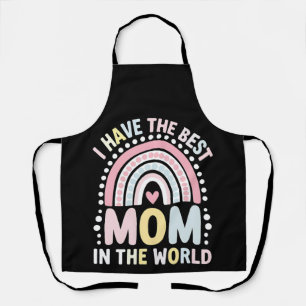 Delantal Tengo la mejor mamá del mundo Boho Arcoíris