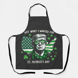 Delantal Tengo lo que quería para el Día de San Patricio, T
