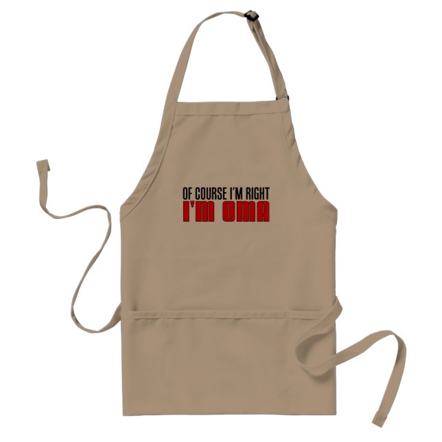 Delantal Tengo razón, soy Oma Apron (Frente)