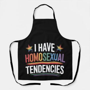 Delantal Tengo Tendencias Homosexuales Orgullo LGBTQ Arcoír