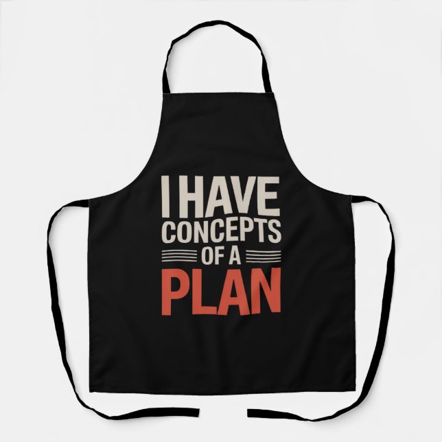 Delantal Tengo un concepto de un plan (Anverso)