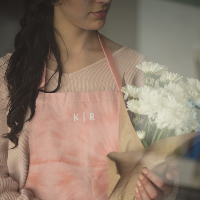 Delantal Teñido anudado | Apron del Pastel Moderno Rosa Cor (Subido por el creador)