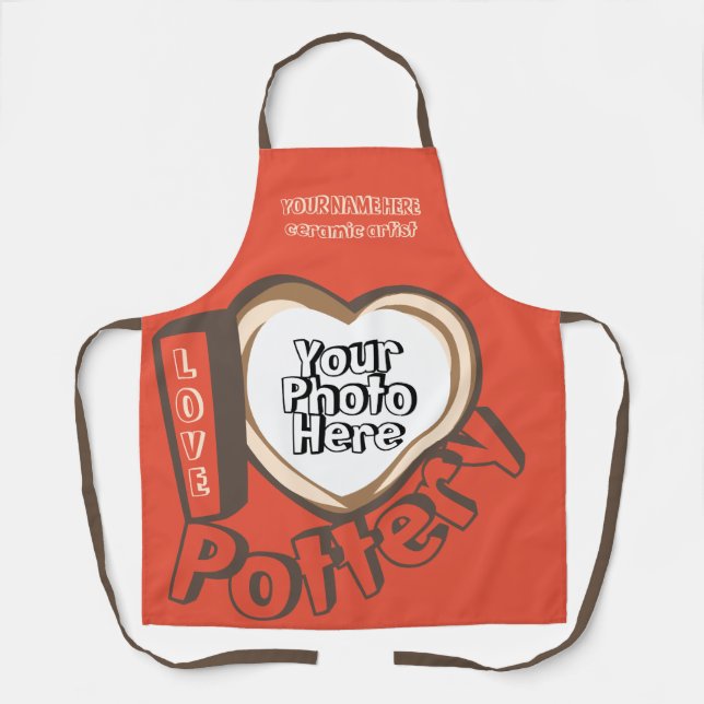Delantal Terracota Moda Amo la Cerámica (Anverso)