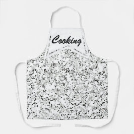 Delantal Terrazzo blanco moderno personalizado