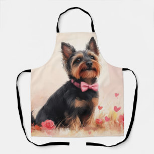 Delantal Terrier Australiano con Rosas - Día de San Valentí