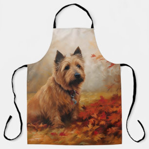 Delantal Terrier Australiano en Otoño Hojas Caídas Inspiran
