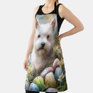 Delantal Terrier Blanco de West Highland Huevos de Pascua F