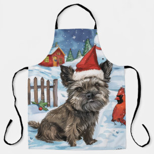 Delantal Terrier Cairn Perro Invierno País de las Maravilla