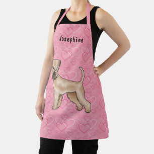 Delantal Terrier de trigo de capa suave patrón de corazón d
