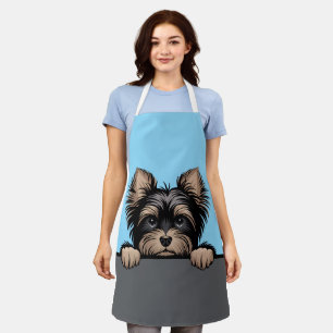 Delantal Terrier de Yorkshire Lindo Yorkie Mirando Amante d