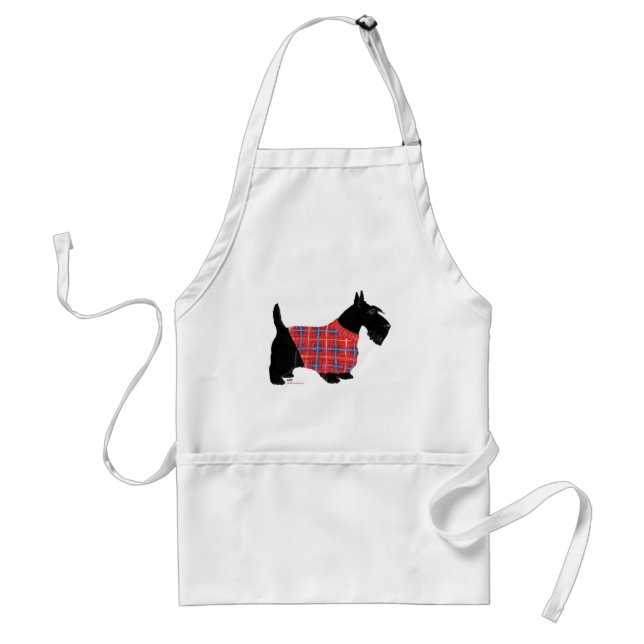 Delantal Terrier Escocés con un Suéter (Frente)