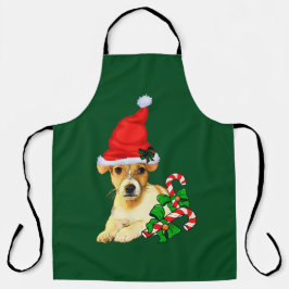 Delantal Terrier Jack Russell Navidad