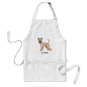 Delantal Terrier Wheaten de Pelaje Suave con Nombre Persona