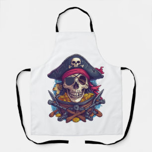 Delantal Tesoro de Cráneo de Pirata