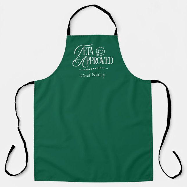 Delantal Teta Approved Editable Color Personalized Apron (Anverso)