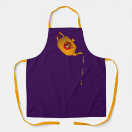 Delantal Tetera Goteo Doble Goteo Morado Chef Caterer