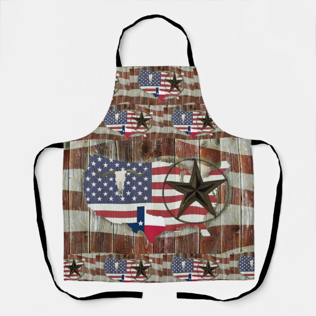 Delantal Texas Lone Star Texas Long Horn (Anverso)