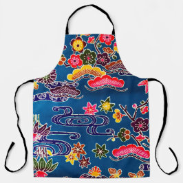 Delantal Textil japonés kimono vintage (Bingata)