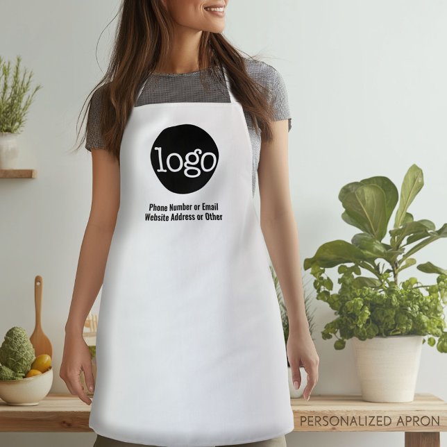 Delantal Texto básico de logotipo comercial de Office PUEDE (Personalized Apron)