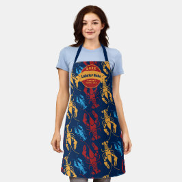 Delantal Texto del Personalizado de panqueque de langosta d