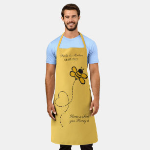 Delantal Texto personalizado Amor Abeja