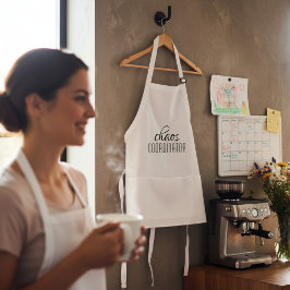 Delantal Texto tipográfico del Coordinador del caos