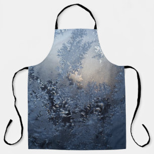 Delantal Textos florales en blanco y negro